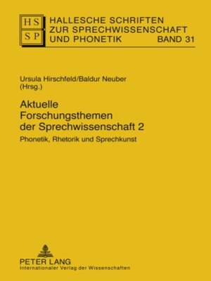 cover image of Aktuelle Forschungsthemen der Sprechwissenschaft 2